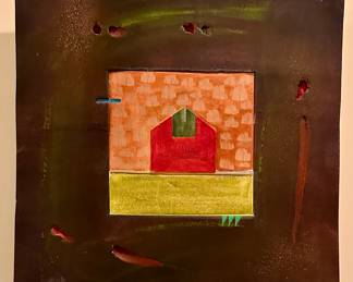 (3) Hand Painted Tiles Signed Janet Richardson-Baughman