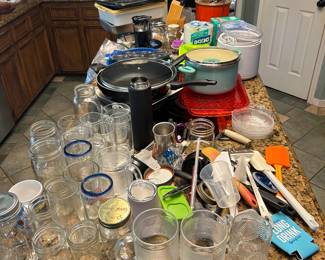 Pots,pans, glassware, small appliances