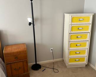 Art Deco Waterfall  nightstand, MCM dresser