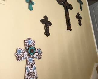 Wooden and metal crosses