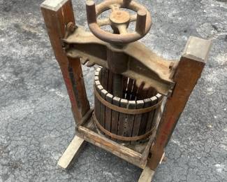 Antique wine press
