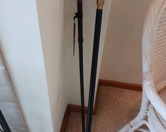 Gold plated walking stick cane