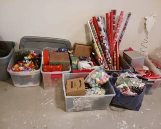 Christmas decorations and wrapping paper