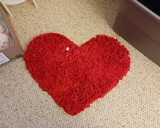 Heart-shaped rug