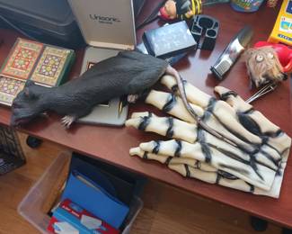 Creepy Halloween decorations rat skeleton bones