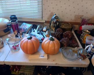 Vintage kitchen juicer, halloween, clothes iron