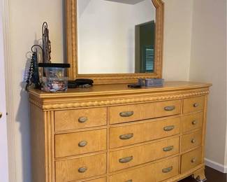 Dresser with mirror attached that goes with the previous image of the master bedroom king-sized set