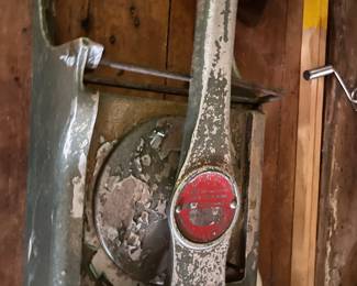 Vintage hamburger press.