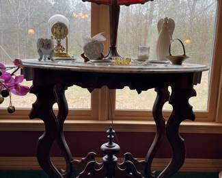 Marble top table, excellent condition.