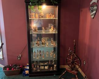 Lighted Curio with Hummels