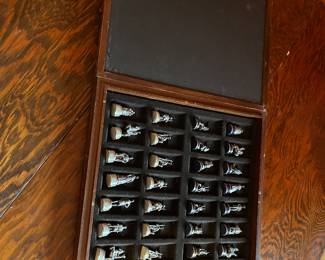 Solid pewter Civil War chess set.  Franklin mint, circa, 1983. 