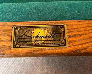 Schmidt regulation size pool table. 