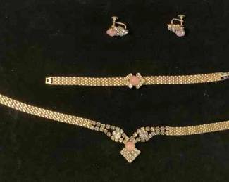 pink satin necklace