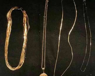 Goldtone necklaces