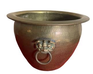 Brass Foo Dog planter made in Hong Kong 