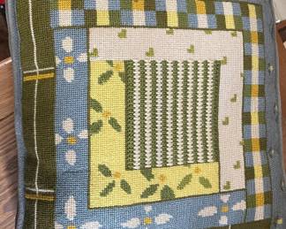 Needlepoint pillow