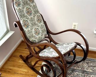 Bentwood Rocking Chair in Tapestry
