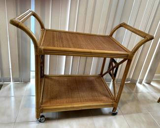 Rattan Bar Cart