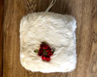 Vintage fur hand muff