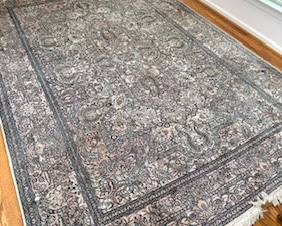 10.2 x 7.3 Indo Persian Hand Woven In India - Certified 100% Natural Silk Pile. Has Appraisal Papers.