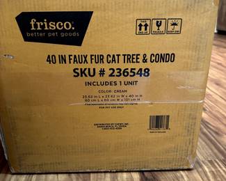 Frisco 40" Faux Fur Cat Tree and Condo. Still in the box