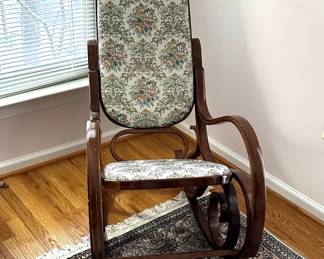 Bentwood Rocking Chair in Tapestry