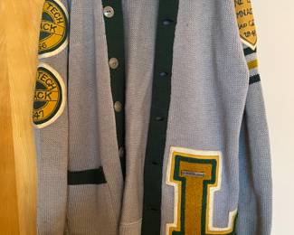 Vintage Lane Tech High School Letterman Sweater, 1946-1948