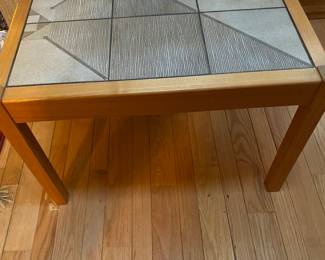 Poul H Poulsen For Gangso Mobler Tile Inlay ( Pair) Occasional Tables , Made in Denmark, Scandinavian Design