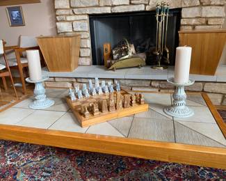 Poul H Poulsen For Gangso Mobler, Tile Inlay Cocktail Table, Made in Denmark. Scandinavian Design