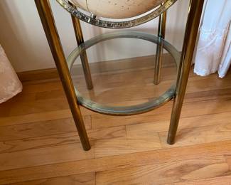 Glass Shelf, Brass Stand