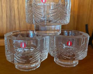Iittala  Kuusi Glass Tea Light/Votive Holders. Finland