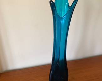 Mid Century Viking Glass ( 23 ") Three Foil  Bluenique 