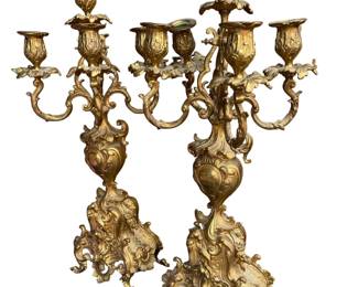 $1400 USD      Pair French Bronze Antique Candelabra c1860 - 1870 JW169-13       Pair of Antique late 19th century Renaissance Revival bronze gold gilt 5 arm candelabras from France.  

Dimensions: 

Condition: Excellent condition

Local pick up Gaithersburg, MD.  Contact us for shipper suggestions.      https://goodbyhello.com/products/copy-of-french-louis-xv-parian-bisquit-sculpture-bust-of-marie-antoinette-lemoyne-jw169-12?_pos=5&_sid=b305a8ac2&_ss=r