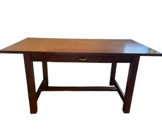 $350 USD      French Style Wood Writing Desk/Table MD219-3     Description:  19th-century writing table or desk, a true testament to the rich heritage of French craftsmanship. Meticulously crafted from solid wood, this rustic masterpiece effortlessly combines functionality with timeless elegance. It showcases the attention to detail and the skillful artistry of the bygone era. One of the notable features of this writing table is its convenient small drawer, which provides a perfect storage space for stationery essentials. Embracing the rustic aesthetics of France, this remarkable piece effortlessly radiates warmth and character in every inch, while the natural wood grain and subtle imperfections serve as a testament to its long history and the passage of time 
Dimensions: 60 x 30 x 29"H
Condition: Very Good Condition
Local pick up Bethesda, MD.  Contact us for shipper suggestions.