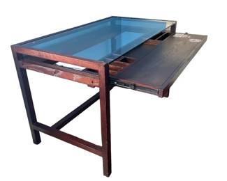 $125 USD      Crate & Barrel Glass Top Desk w Pull Out Keyboard & Storage MD219-23      Introducing the sleek and functional Crate & Barrel Glass Top Desk with Pull Out Keyboard & Storage. This desk combines style with practicality, featuring a spacious glass top, convenient pullout keyboard tray, and storage for a clutter-free workspace. Upgrade your office with this expertly designed desk.

Dimensions: 48 x 26 x 30"H

Condition: Good condition.  Two stickers need to be removed. 

Local pick up Bethesda, MD.  Contact us for shipper suggestions.      https://goodbyhello.com/products/copy-of-queen-wood-platform-bed-md219-22?_pos=32&_sid=c42f9c946&_ss=r