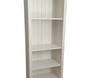 $450 USD      White Pottery Barn Beadboard Bookshelf MD219-20     Use these classic towers individually or group them along a wall for smart storage. The tower features four-shelves and classic beadboard paneling. It is expertly crafted of quality kiln-dried solid wood frame to ensure this product will not expand, contract or warp but to last a lifetime. 

Dimensions: 24 x 14 x 69"H

Condition: Good condition.  

Local pick up Bethesda, MD.  Contact us for shipper suggestions.     https://goodbyhello.com/products/copy-of-pottery-barn-white-double-bed-md219-19?_pos=6&_sid=c42f9c946&_ss=r
