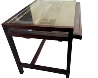 $350 Crate & Barrel Glass Top Desk w Pull Out Keyboard & Storage MD219-32       Introducing the sleek and functional Crate & Barrel Glass Top Desk with Pull Out Keyboard & Storage. This desk combines style with practicality, featuring a spacious glass top, convenient pullout keyboard tray, and storage for a clutter-free workspace. Upgrade your office with this expertly designed desk.

Dimensions: 48 x 26 x 30"H

Condition: Very Good condition.  

Local pick up Bethesda, MD.  Contact us for shipper suggestions.