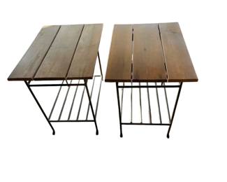 $400 USD      Pair of Rustic Farmhouse Barn End Tables w/Metal Base MD219-13     Description:  Expertly crafted and designed, this pair of rustic farmhouse barn end tables with a sturdy metal base adds a touch of country charm to any living space. The perfect blend of functionality and style, these tables offer a beautiful storage solution while creating a cozy and inviting atmosphere.
Dimensions: 24 x 18 x 24"H
Condition: Good condition.  
Local pick up Bethesda, MD.  Contact us for shipper suggestions.