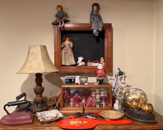 Antique & Vintage Metal Mini Cars, Celluloid & Bisque Dolls, & More