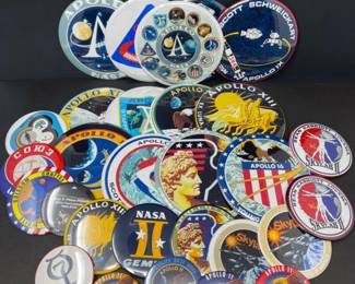 Apollo and Mercury Pinback Buttons - 3"-6"D