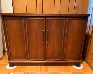 Vintage Record Cabinet Console Table - Empty