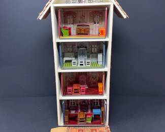 (4) 1920s/1930s Louis Marx Tin Litho 'Home Town' Series Sets