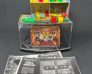 Midget Manor Metal Dollhouse & Marx Tin Home Town Litho
