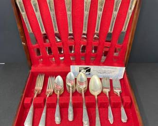 WM Rogers and Oneida Set of Flatware in Case