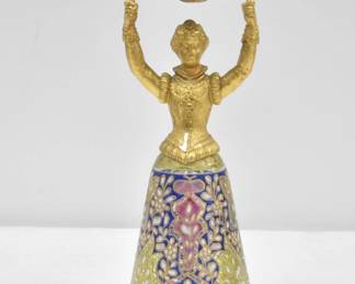 GERMAN ENAMELED GLASS & GILDED WEDDING CUP 