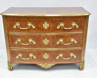 FRENCH REGENCY STYLE BRONZE MOUNTED COMMODE 