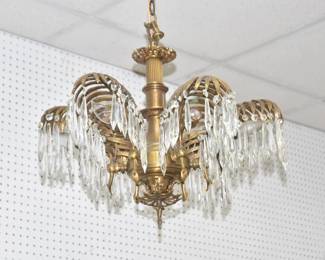 BRONZE PALM LEAF CHANDELIER 