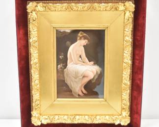 HAND PAINTED KPM BERLIN "PSYCHE" PORCELAIN PLAQUE 