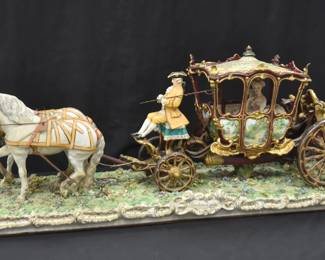 LUIGI FABRIS LARGE 44" PORCELAIN CARRIAGE 