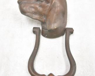 BRONZE DOG FORM KNOCKER 